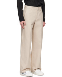 Valentino Beige Creased Trousers