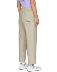 AAPE BY A BATHING APE Beige Embroidered Trousers