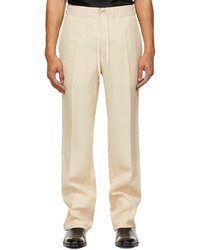 Tom Ford Beige High Shine Atticus Trousers