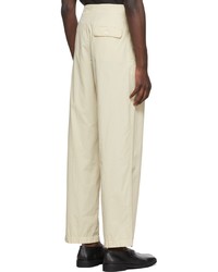 Lemaire Beige Loose Trousers