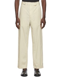 Lemaire Beige Loose Trousers