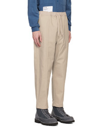 Izzue Beige Pinched Trousers