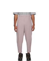 Homme Plissé Issey Miyake Beige Pinto Beans Pleated Trousers