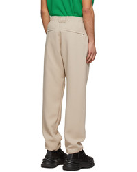 Wooyoungmi Beige Polyester Trousers