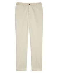 Thom Sweeney Classic Pleated Chino Pants In Stone At Nordstrom