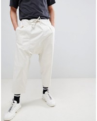 ASOS DESIGN Drop Crotch Trousers In Birch With
