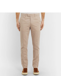 Salle Privée Gehry Slim Fit Cotton And Linen Blend Twill Trousers