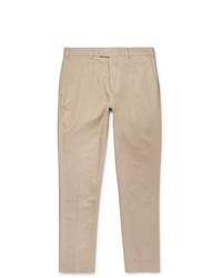 Salle Privée Gehry Slim Fit Cotton And Linen Blend Twill Trousers