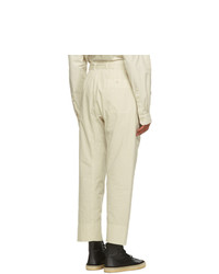 Lemaire Off White 4 Pleats Trousers