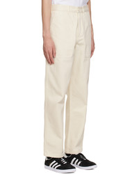 Palmes Off White Broom Trousers