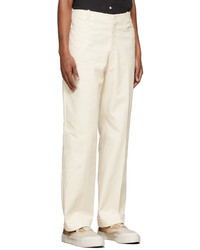 Factor's Off White Canvas Tailored Pants