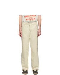 Our Legacy Off White Carpenter Trousers