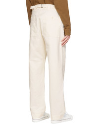 Mhl By Margaret Howell Off White Cotton Trousers