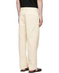 Solid Homme Off White Cotton Trousers