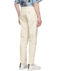 Paul Smith Off White Cotton Trousers