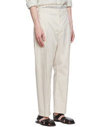 Lemaire Off White Cotton Trousers