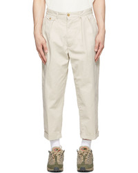 Beams Plus Off White Cotton Trousers