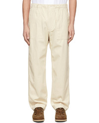 Engineered Garments Off White Cotton Twill Fatigue Trousers
