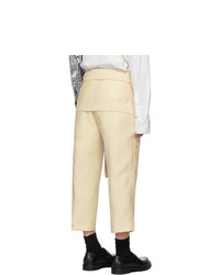 Lanvin Off White Cropped Double Belt Trousers