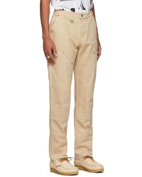 Brownstone Off White Denim Double Knee Trousers