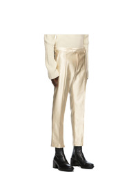 Ann Demeulemeester Off White God Of Wild Shiny Trousers