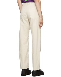 Ostrya Off White Hardy Canvas Trousers