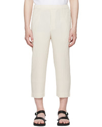Homme Plissé Issey Miyake Off White Monthly Color April Trousers
