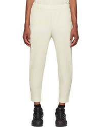 Homme Plissé Issey Miyake Off White Monthly Color June Trousers