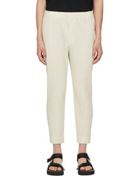 Homme Plissé Issey Miyake Off White Monthly Color March Trousers