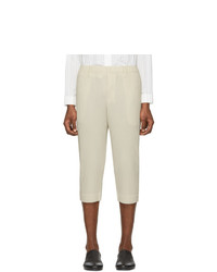 Homme Plissé Issey Miyake Off White Pleats Bottom 3 Trousers