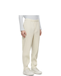 Homme Plissé Issey Miyake Off White Pleats Bottoms 2 Trousers