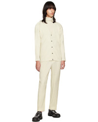 Homme Plissé Issey Miyake Off White Pleats Trousers