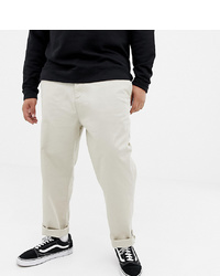 ASOS DESIGN Plus Relaxed Chinos In Beige