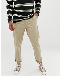 ASOS DESIGN Relaxed Chinos In Putty