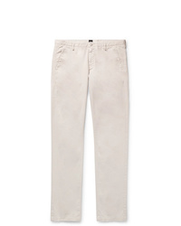 BOSS - Slim-fit trousers in printed stretch-cotton twill