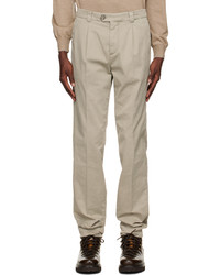 Brunello Cucinelli Taupe Gart Dyed Trousers
