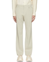 Wooyoungmi Taupe Polyester Trousers
