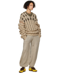 Isa Boulder Taupe Towel Balloon Trousers
