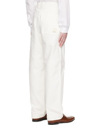 Emporio Armani White Bull Trousers