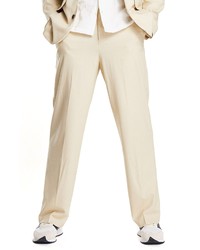 ASOS DESIGN Wide Leg Suit Trousers In Stone At Nordstrom