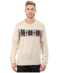 Beige Christmas Crew-neck Sweater