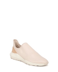 Beige Chunky Leather Slip-on Sneakers