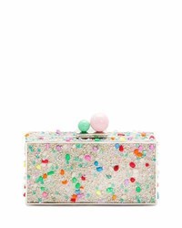 Sophia Webster Clara Crystal Box Clutch Bag Lollipop