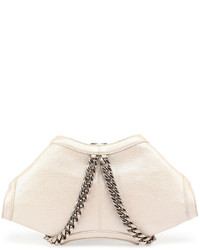 Alexander McQueen De Manta Small Clutch Bag Pearl