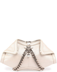 Alexander McQueen De Manta Small Clutch Bag Pearl