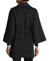 Neiman Marcus Cashmere Collection Luxury Double Faced Cashmere Kimono Wrap Coat