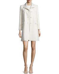 Theory Nidian Pioneer Twill Button Front Coat Pearl Ivory