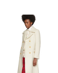 Gucci Off White Double Breasted Coat