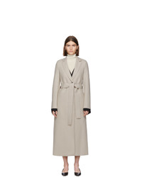 Harris Wharf London Off White Pressed Wool Coat