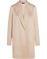 The Row Rallan Silk And Wool Blend Coat Neutral